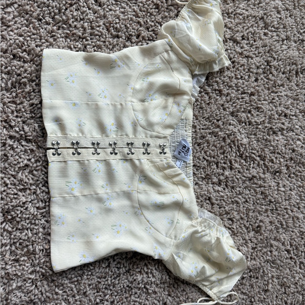 Princess Polly Cream Crop Top